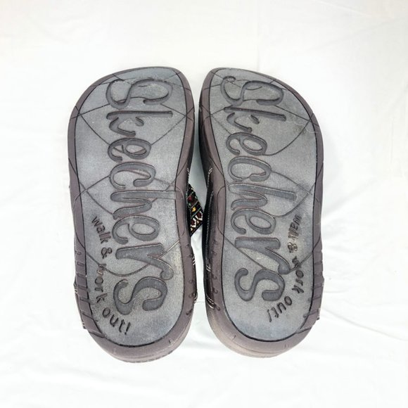 Skechers Tone Ups Cali Meow Wedge Thong Sandals, 37588, Brown, Women's 9 - Picture 5 of 7